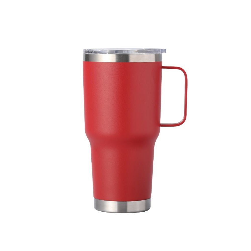 Wholesale Custom Logo 30oz Handle Insulated Travel Mug - red