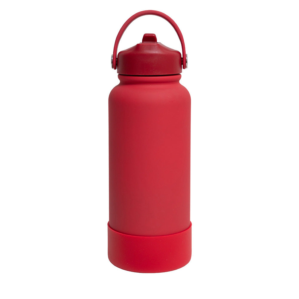 Wholesale Custom Logo 40oz Large Stainless Steel Water Bottle Flip Straw - red