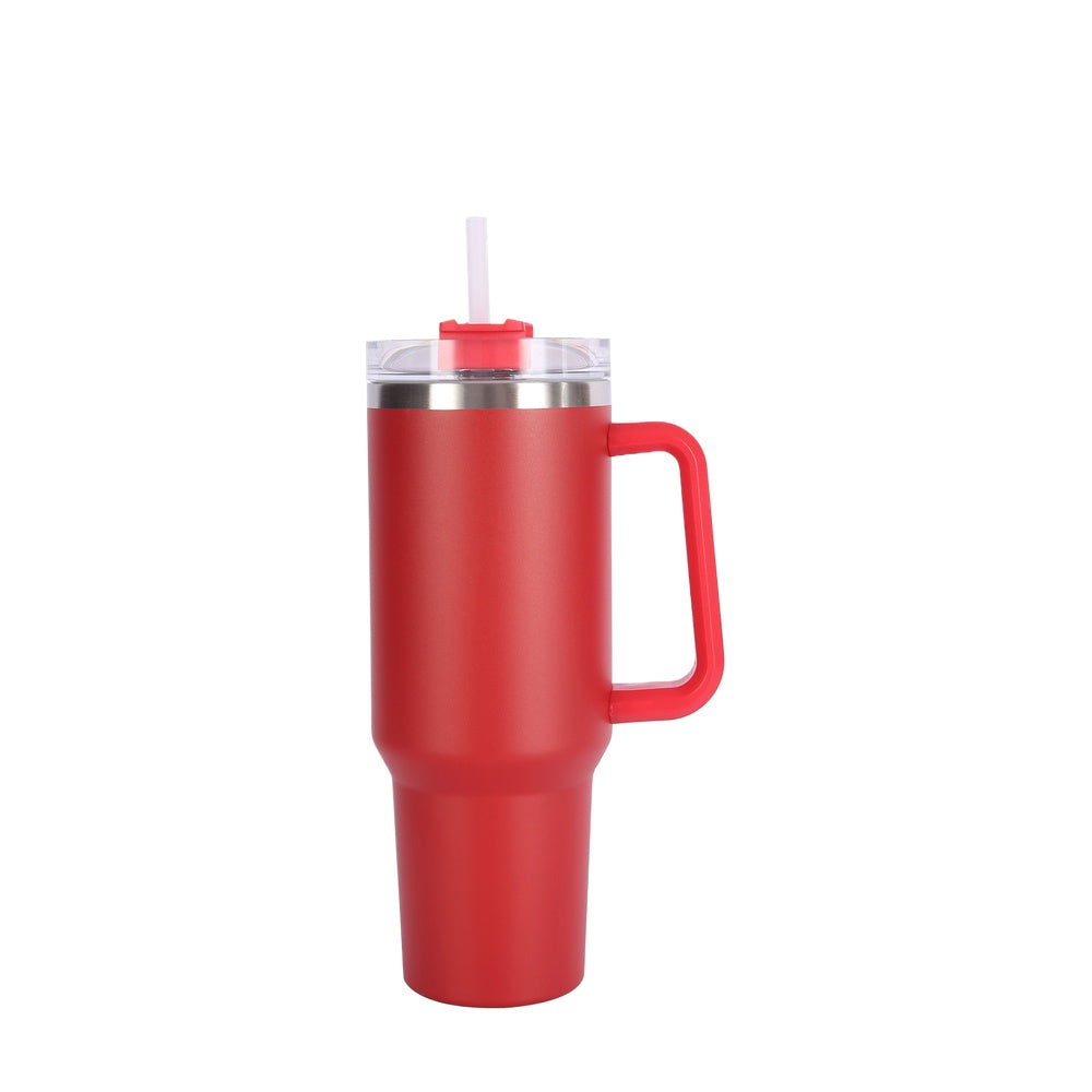Wholesale Custom Logo 40oz Tumbler with Handle and Straw - red
