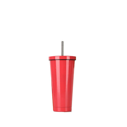 Wholesale Custom Logo 17oz Stainless Steel Straw Tumbler - red
