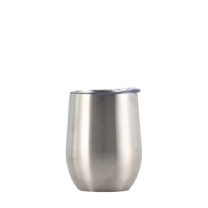 Wholesale Custom Logo 12oz Stemless Wine Tumbler - silver