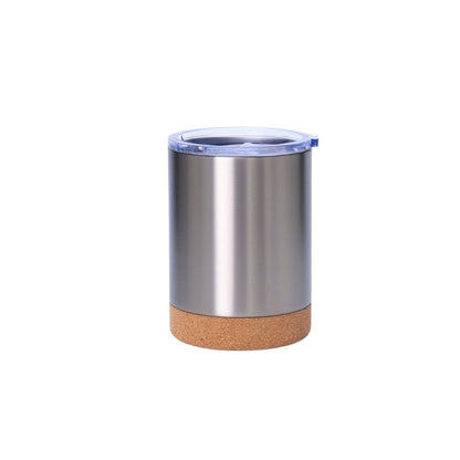 Wholesale Custom Logo 12oz Insulated Tumbler with Cork Base - silver