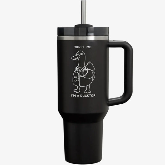 trust me I am a ducktor tumbler personalize meme tumbler birthday gift
