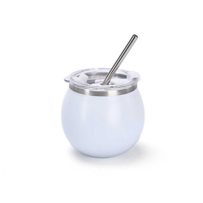 Wholesale Custom Logo 6oz Mini Insulated Tumbler Straw Lid - white