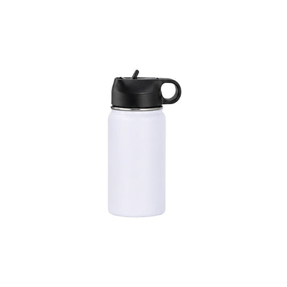Wholesale Custom Logo 12oz Stainless Steel Water Bottle with Flip Straw - white
