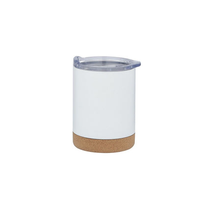 Wholesale Custom Logo 12oz Insulated Tumbler with Cork Base - white