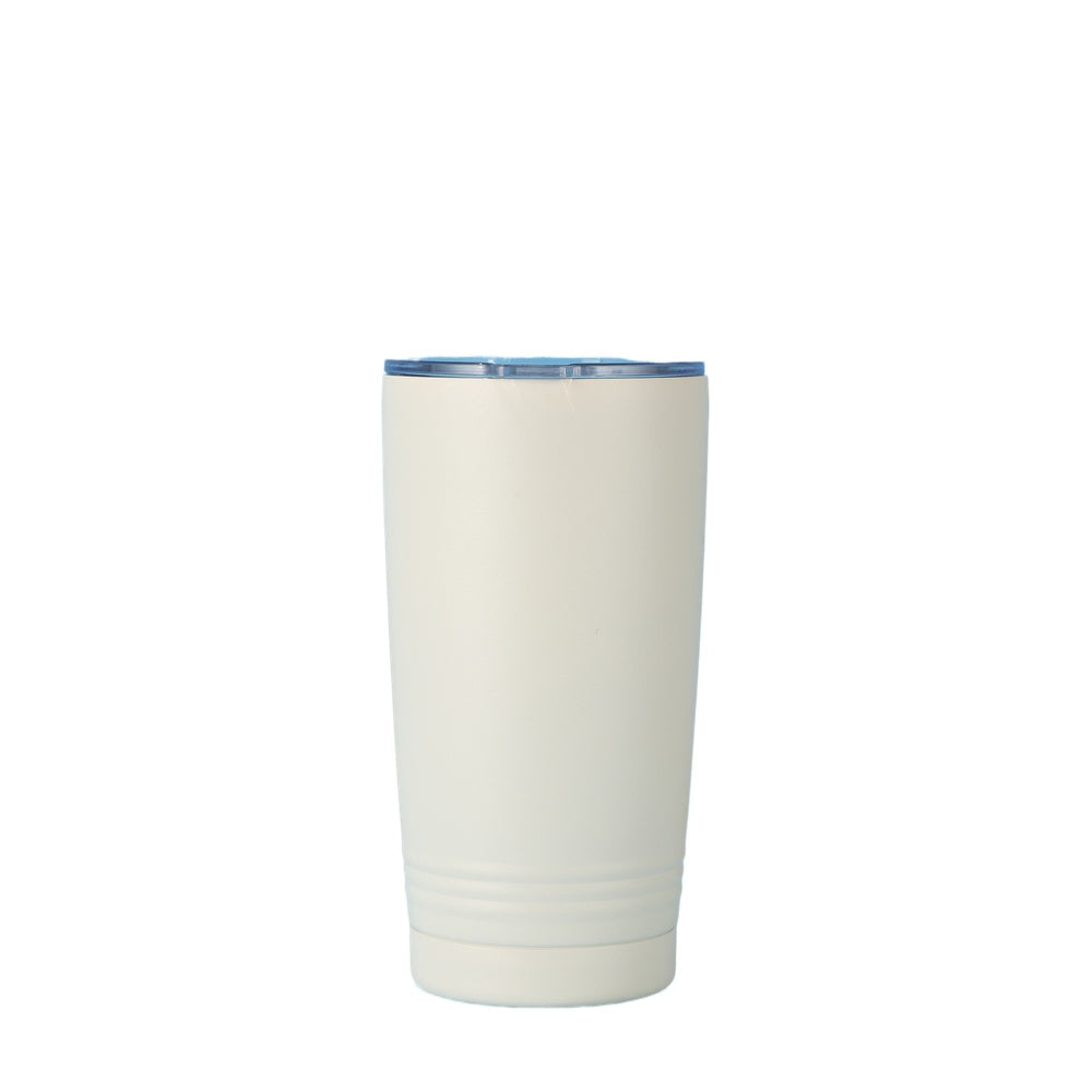 Wholesale Custom Logo 20oz Ribbed Base Stainless Steel Tumbler - white