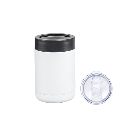 Wholesale Custom Logo 12oz Dual-Lid Insulated Tumbler & Cooler - white