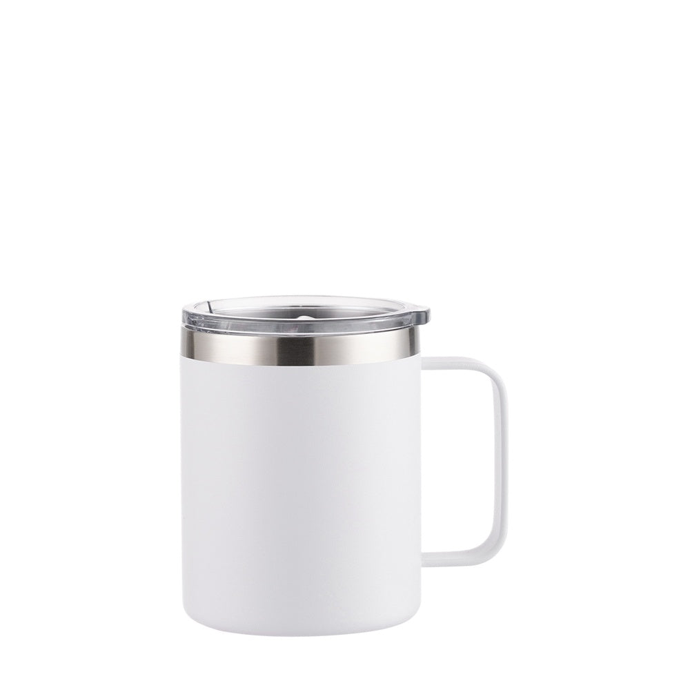 Wholesale Custom Logo 12oz Stainless Steel insulated Coffee Mug - white