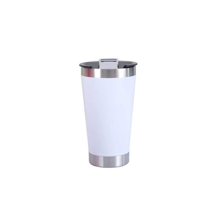 Wholesale Custom Logo 16oz Beer Tumbler with Removable Opener - white